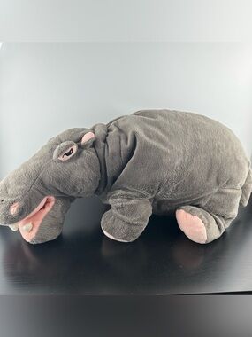 IKEA Klappar Flodhast Large Hippo Stuffed Animal Toy Gray Hippopotamus 28" Plush